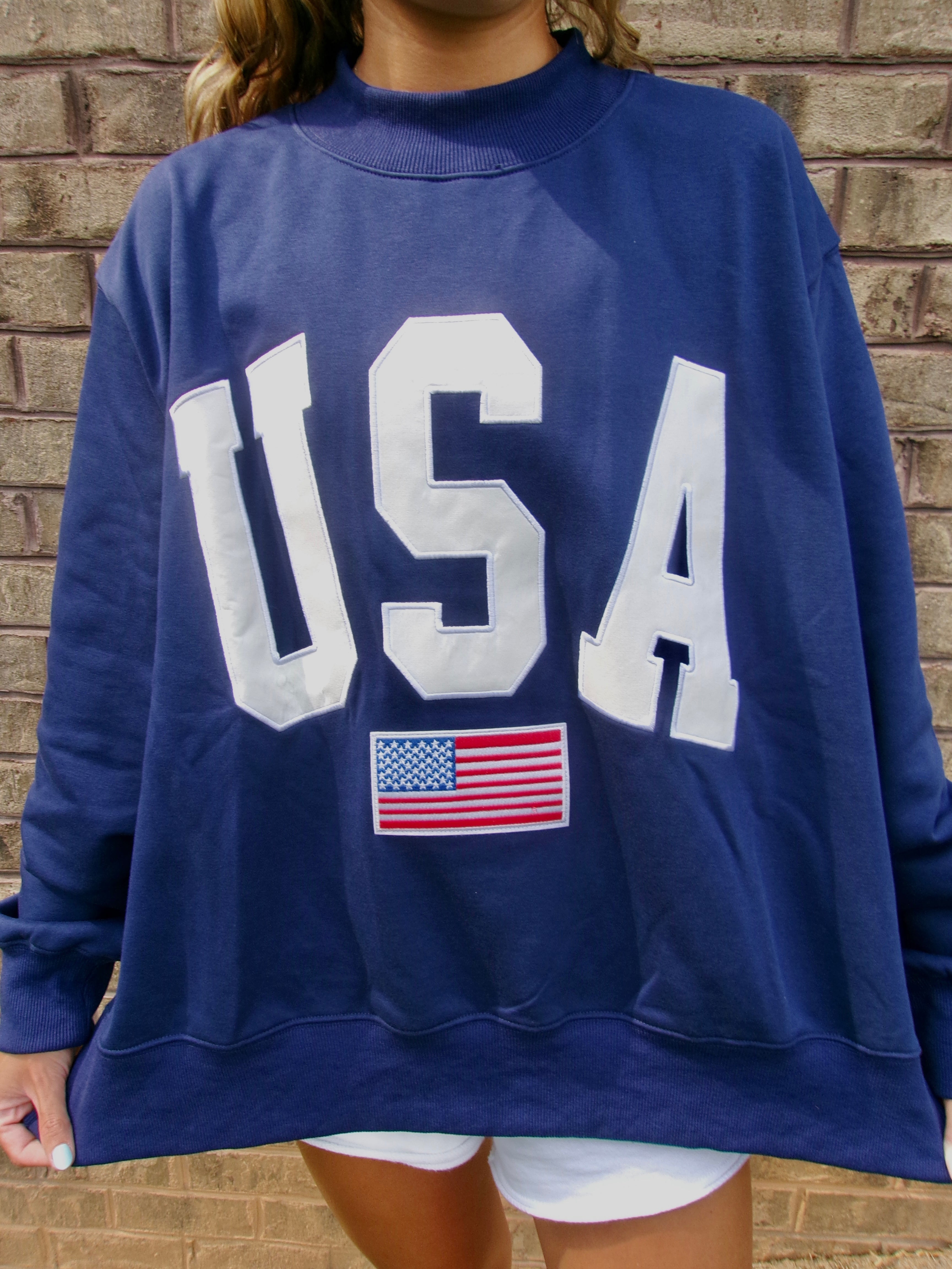 USA Mockneck in Navy