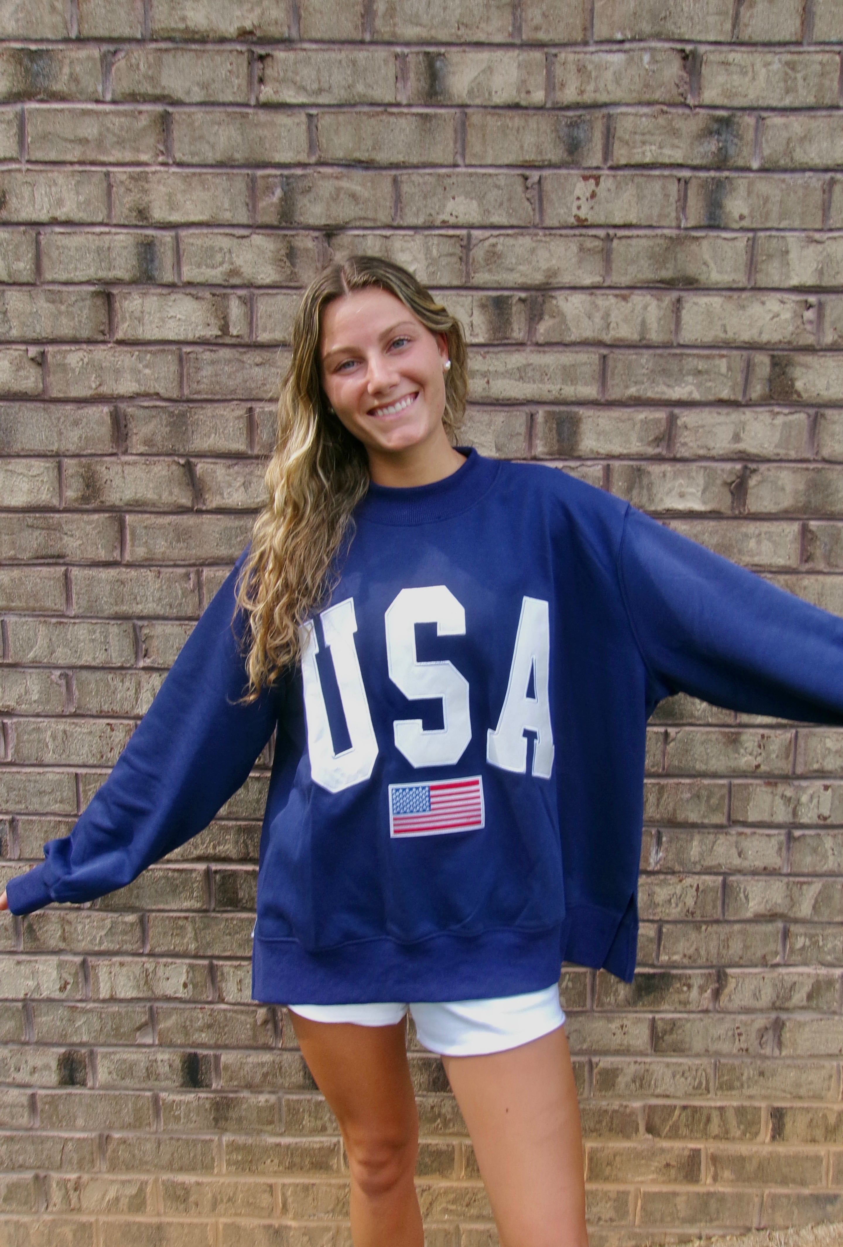 USA Mockneck in Navy