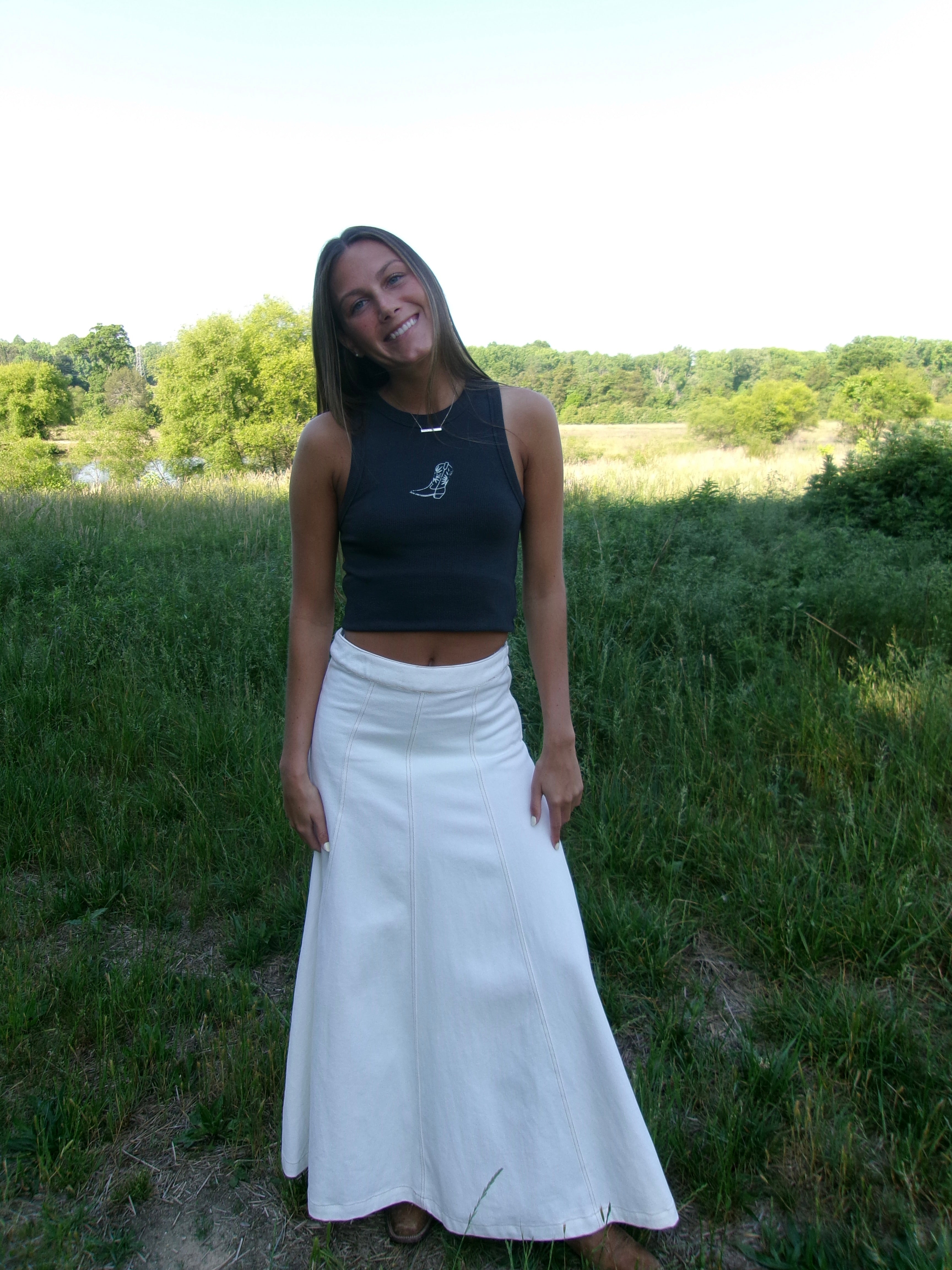 The Staple Maxi Skirt in Ivory