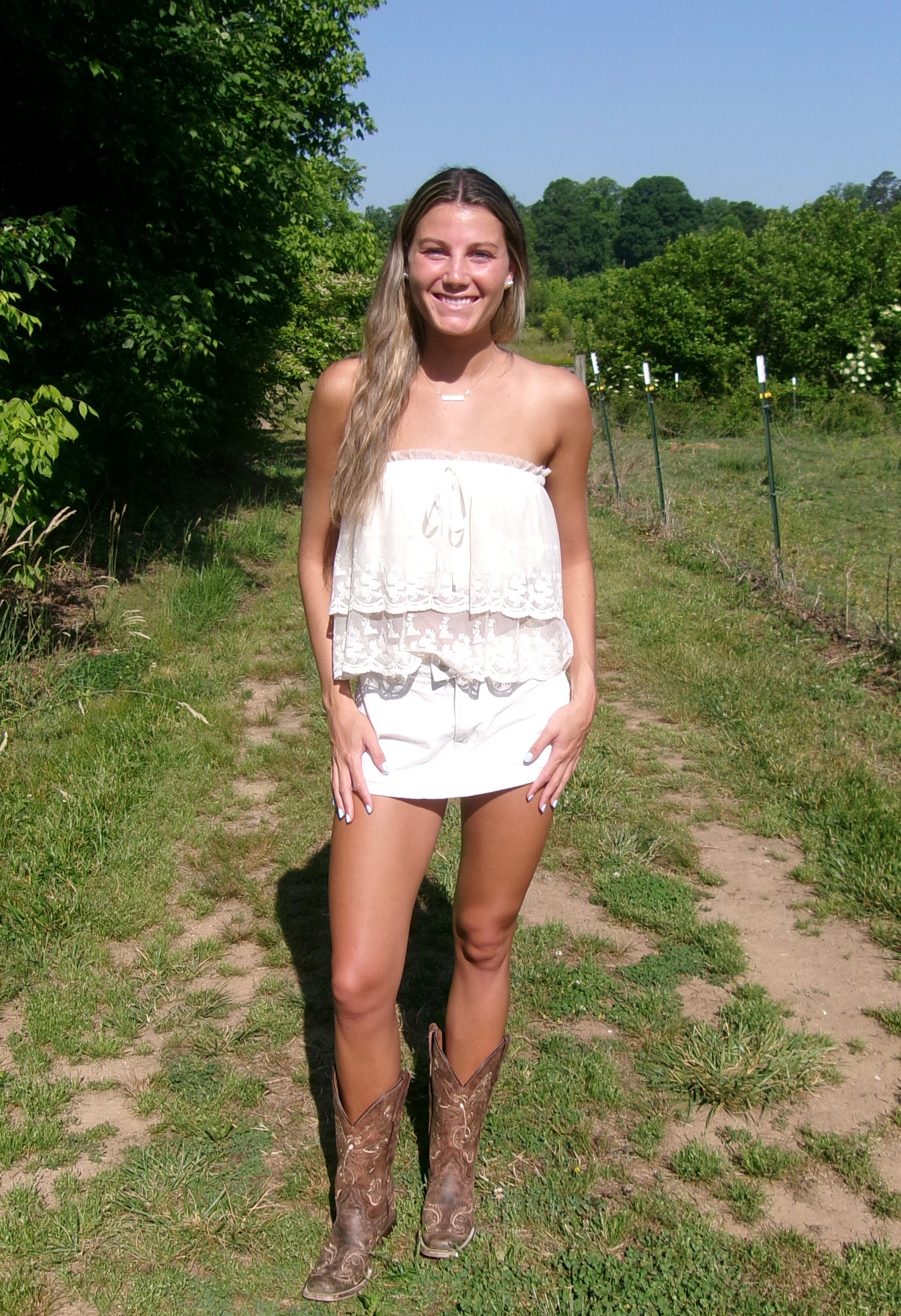 Timeless Lace Tube Top in Cream