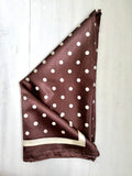 Large Polka Bandana in Brown