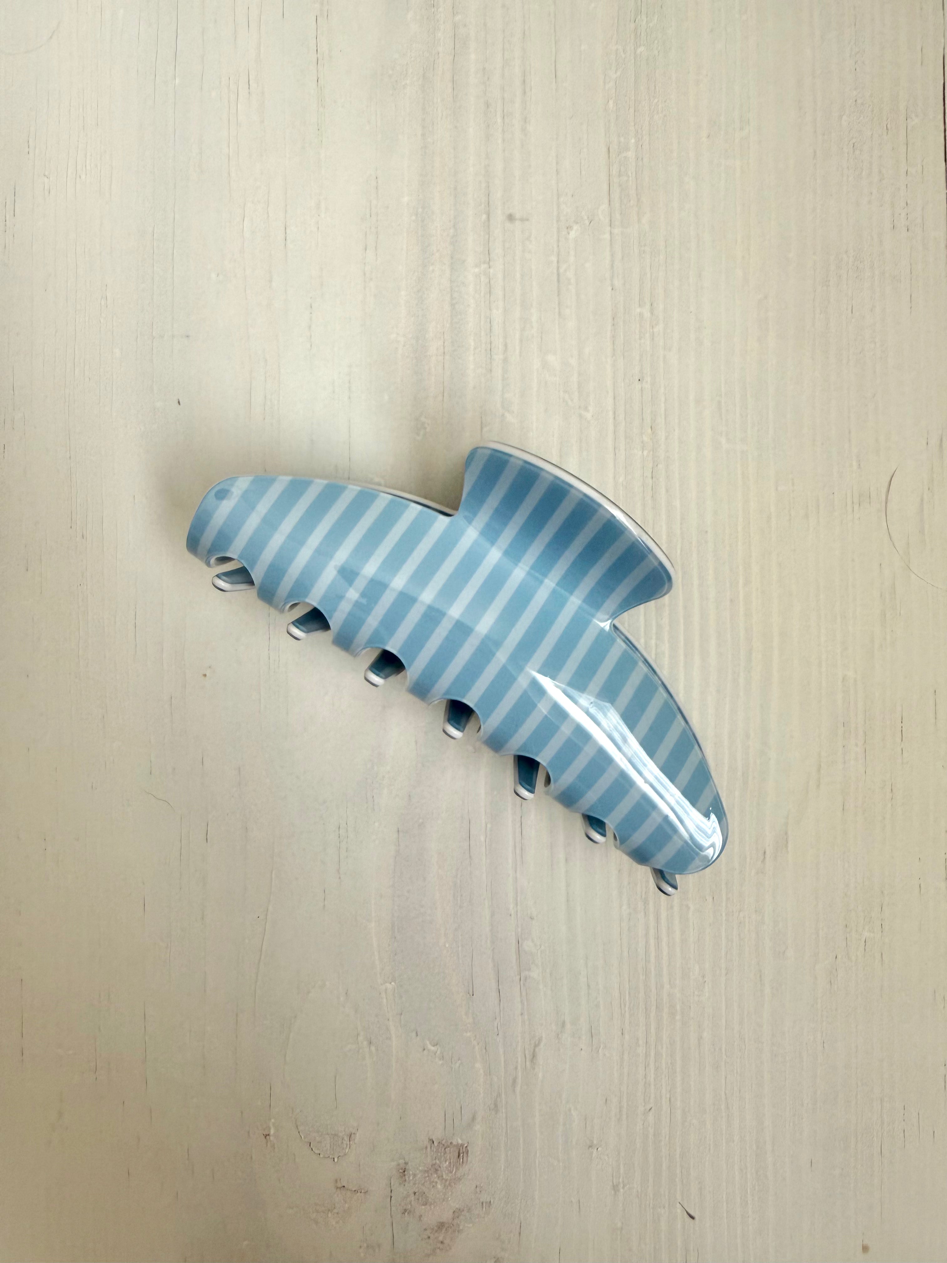 Blue Pinstripe Claw Clip